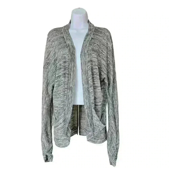 INC International Concepts Sweaters - International Concepts Womens Open Front Heather Gray w/Sparkle Cardigan Size XL